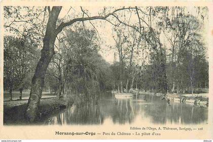 Carte Postale Ancienne - 91 - Morsang sur Orge - Parc du Château - La pièce d'eau - CPA - Voir Scans Recto-Verso - Posca