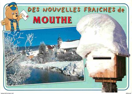 25 - Mouthe - Multivues - Boite à lettre - Ours - CPM - Etat froissure - Voir Scans Recto-Verso