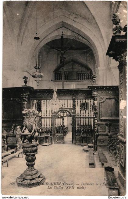 CPA  Carte Postale France  Moutier d'Ahun  Intérieur de l'église  Les Stalles VM104766