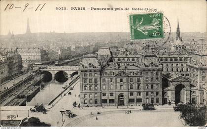 CPA Paris Panorama Pris de Notre Dame