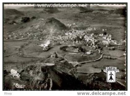15 Murat - MURAT (Cantal) 22830 A - Vue d'ensemble aérienne et le Rocher de Bredons - cpsm