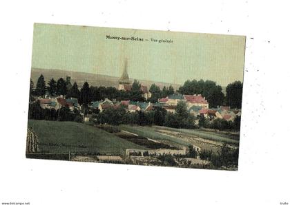 MUSSY-SUR-SEINE VUE GENERALE   ( CARTE COLORISEE ET OILEE )