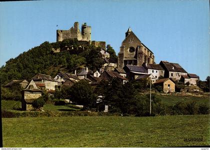 CPA Najac Aveyron Vue generale Le Chateau et l'Eglise
