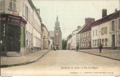 Nangis CPA Rue de l'eglise