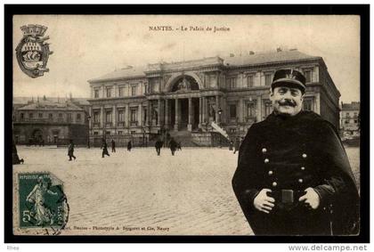 44 Nantes NANTES.- Le Palais Justice fantaisie nantes palais de justice gendarme D44D K44109K C44109C RH001011