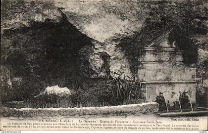 CPA Nerac La Garenne Grotte de Fleurente