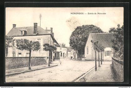 CPA Nérondes, Entrée de Nérondes