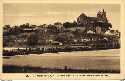 CPA Neuf Brisach Pont du Rhin Vue Vers
