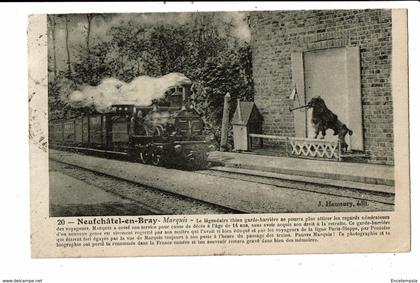 CPA-Carte Postale -FRANCE - Neufchâtel en Bray- Marquis ou chien légendaire garde barrière en 1925  VM6032