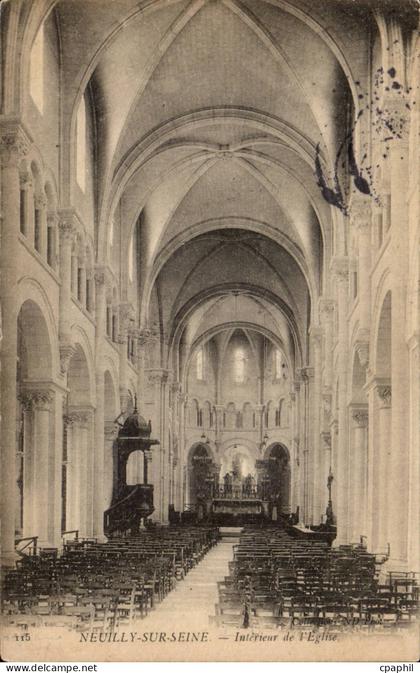 CPA Neuilly sur Seine Interieur de l'eglise