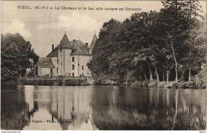 CPA NIEUL - Le Chateau et le lac site unique en limousin (122482)