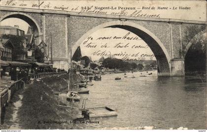 Nogent sur Marne CPA Bord de Marne Le viaduxc (moulin mill)