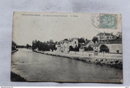 Cpa 1906, Nogent sur Seine, le quai du général Carbonel, le musée, Aube 10