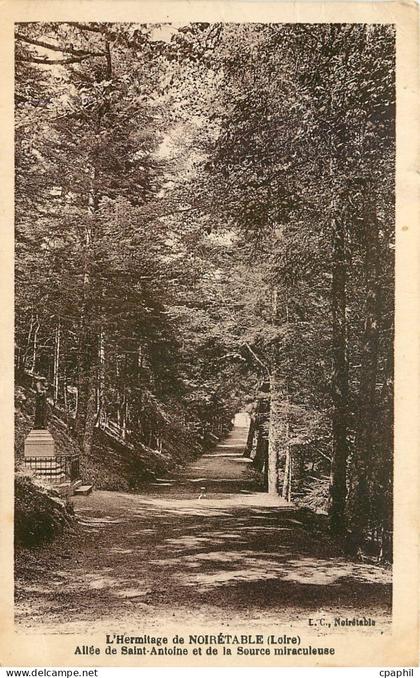 CPA L'Hermitage de Noiretable Loire Allee de Saint Antoine et de la Source Miraculeuse