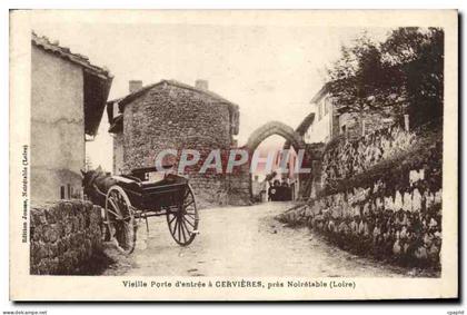 CPA Vieille porte d entree a GErvieres pres Noiretable