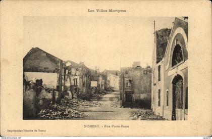 CPA Les villes martyres Nomeny Rue Porte basse