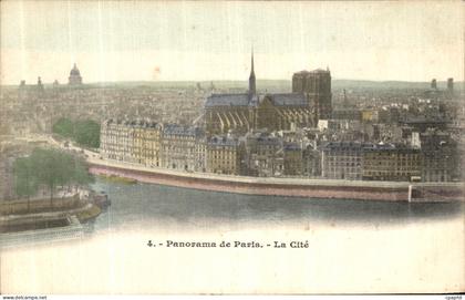 CPA Panorama De Paris La Cite Notre Dame