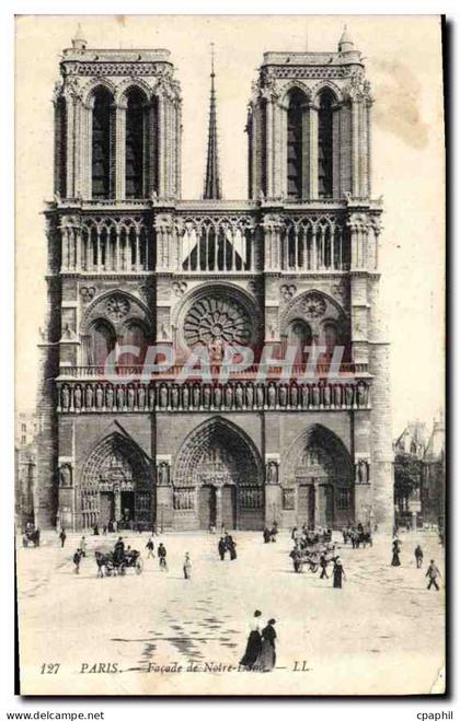 CPA Paris Facade de Notre Dame