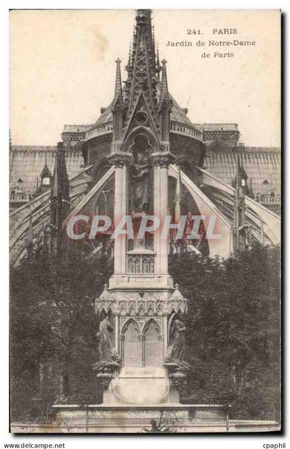 CPA Paris Jardin de Notre Dame de Paris