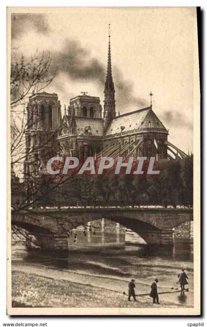 CPA Paris l'Abside de Notre Dame de Paris