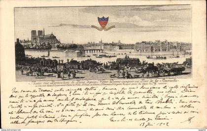 CPA Paris Notre Dame au pont de la Tournelle