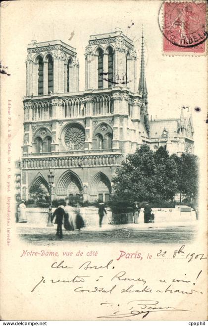 CPA Paris Notre Dame vue de Cote