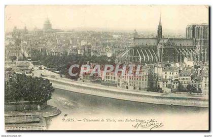 CPA Paris Panorama de Paris vers Notre Dame