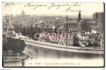 CPA Paris Panorama de Paris vers Notre Dame