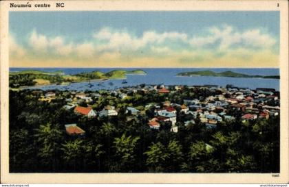 CPA Nouméa Nouvelle Calédonie Neukaledonien, Panoramablick auf Meer, Boote, Häuser, Bäume