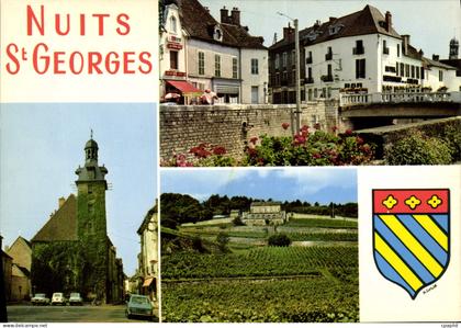 CPSM NUITS-SAINT-GEORGES Beffroi Carrefour Château Gris