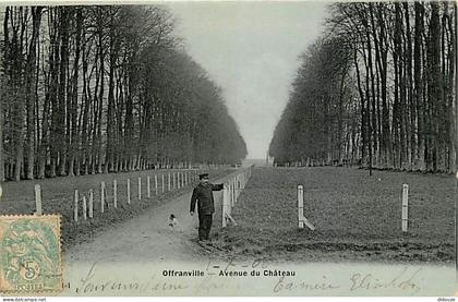 Carte Postale Ancienne - 76 - Offranville - Avenue du Château - Animée - CPA - Voir Scans Recto-Verso - Poscard - Carta