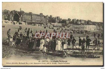 CPA Onival La Plage Et les Falaises
