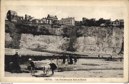 CPA Onival Les Falaises Entre Ault et Onival Enfants