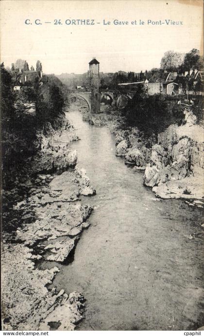 CPA Orthez Le Gave Et Le Pont Vieux
