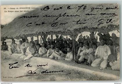 02150 Sissonne 1911 - Camp de Sissonne la Soupe sous les Abris - 39474425
