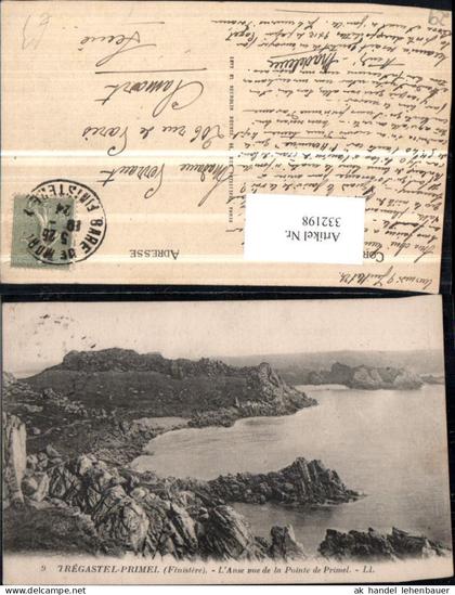 332198,Bretagne Finistere Tregastel-Primel L'Anse vue de la Pointe de Primel Küste