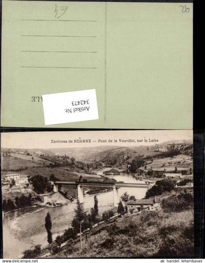 342473,Rhone-Alpes Loire Roanne Pont de la Vourdiat sur la Loire Brücke