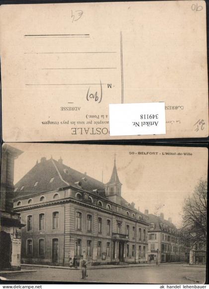 349118,Franche-Comte Territoire-de-Belfort Belfort L'Hotel de Ville Rathaus