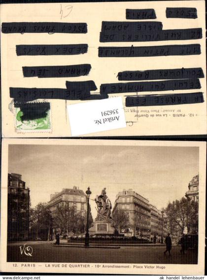 356291,Ile-de-France Paris La Vue de Quartier 16 Arrondissement Place Victor Hugo