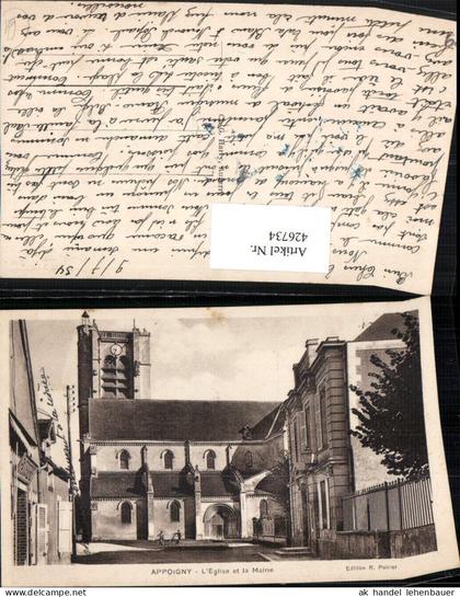 426734,Burgund Yonne Appoigny L'Eglise et la Mairie Kirche