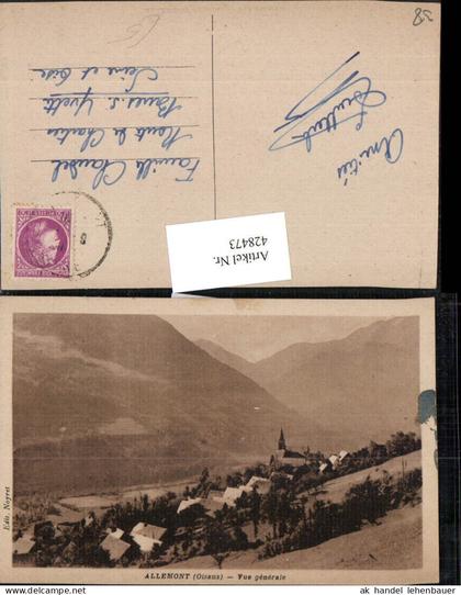 428473,Rhone-Alpes Isere Allemont Vue generale Totale
