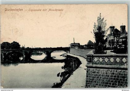 57100 Thionville - Esplanade mit Moselbrücke - 39470386