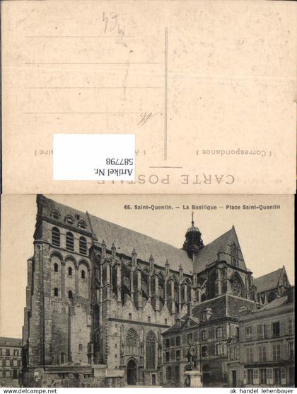 587798,Saint-Quentin La Basilique Place Saint-Quentin Basilika Statue France