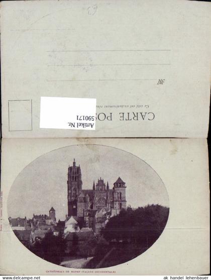 590171,Rodez Cathedrale de Rodez Facade Occidentale France