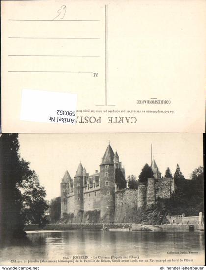 590352,Josselin Le Chateau Facade sur l Oust Schloss France
