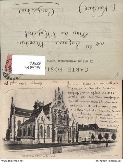 627032,Bourg Eglise de Brou La Facade Kirche France