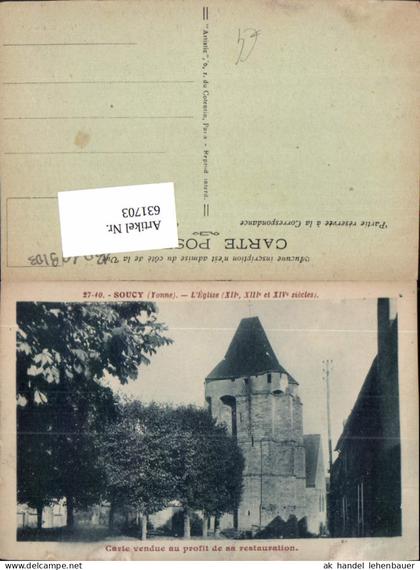 631703,Soucy Yonne L Eglise Kirche France