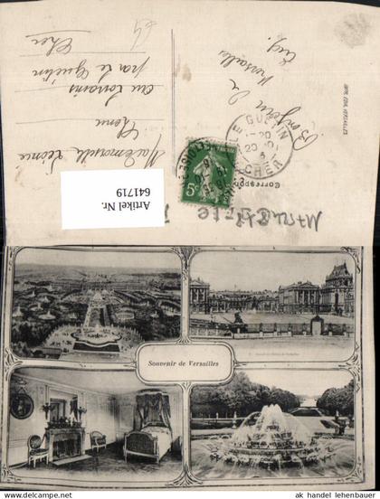 641719,Mehrbild Ak Souvenir de Versailles Brunnen Schloss France