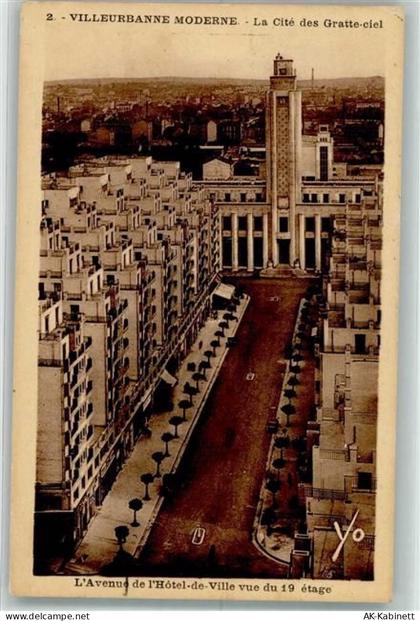 69100 Villeurbanne 1935 Foto AK Rathaus - 39758593
