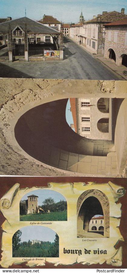Bourg De Visa France Street Advertising Posters 3x Postcard s